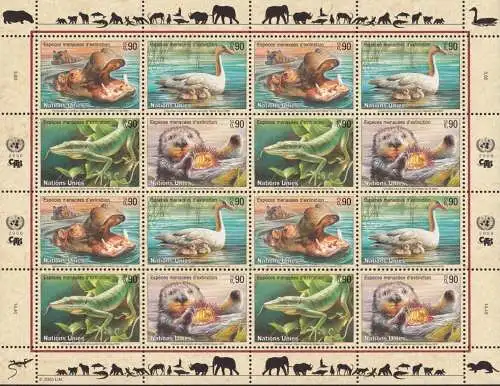 UNO GENF 2000 Mi-Nr. 385/88 Kleinbogen ** MNH