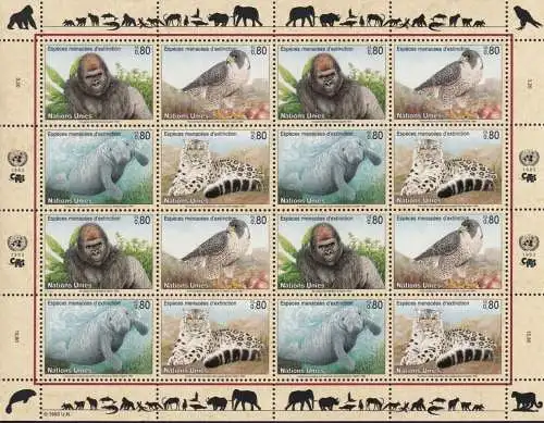 UNO GENF 1993 Mi-Nr. 227/30 Kleinbogen ** MNH