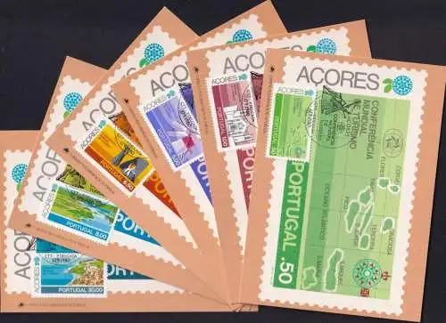 AZOREN 1980 Mi-Nr. 336/41 Maximumkarten MK/MC