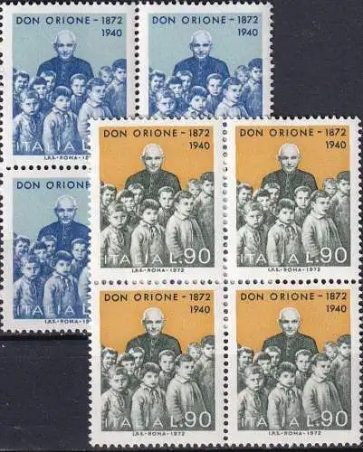 ITALIEN 1972 Mi-Nr. 1387/88 Viererblock ** MNH