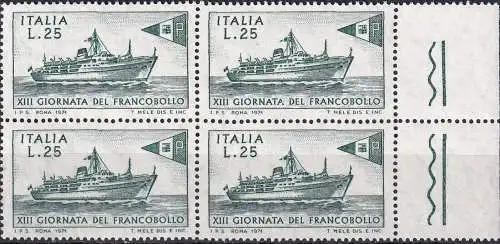 ITALIEN 1971 Mi-Nr. 1353 Viererblock ** MNH