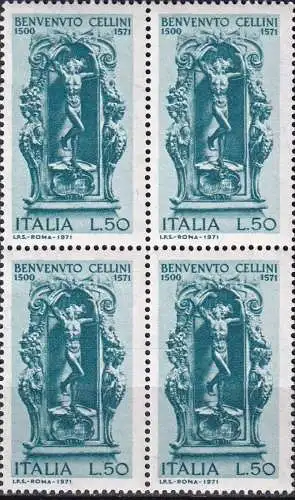 ITALIEN 1971 Mi-Nr. 1331 Viererblock ** MNH
