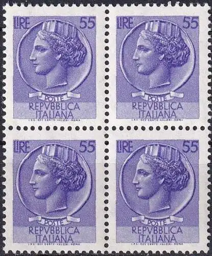 ITALIEN 1969 Mi-Nr. 1298 Viererblock ** MNH