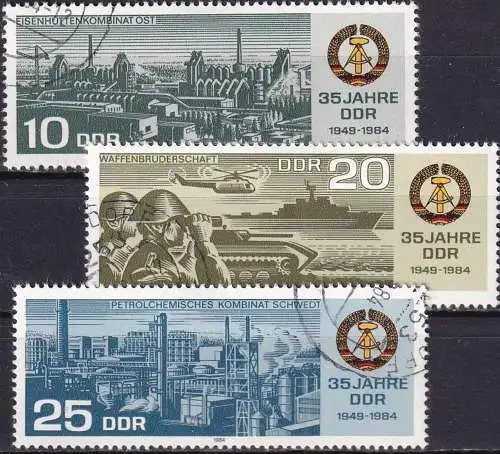 DDR 1984 Mi-Nr. 2893/95 o used - aus Abo