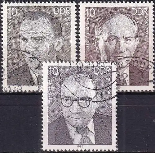 DDR 1985 Mi-Nr. 2920/22 o used - aus Abo