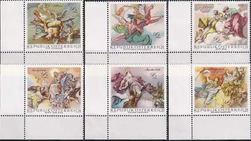 ÖSTERREICH 1968 Mi-Nr. 1278/83 Eckrand ** MNH