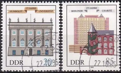 DDR 1985 Mi-Nr. 2980/81 o used - aus Abo