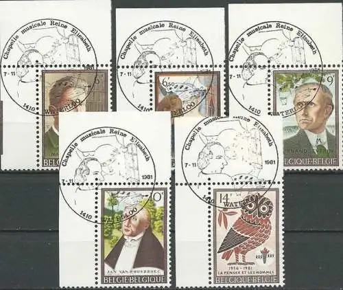 BELGIEN 1981 Mi-Nr. 2077/81 used - aus Abo