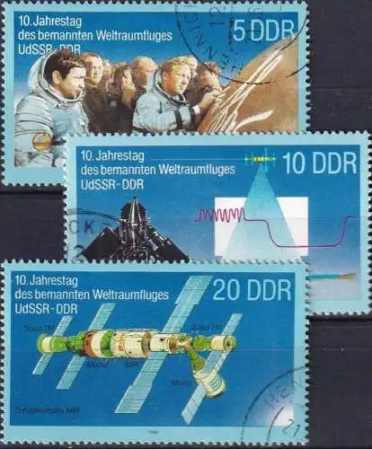 DDR 1988 Mi-Nr. 3190/92 o used - aus Abo