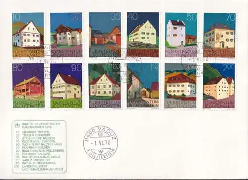 LIECHTENSTEIN 1978 Mi-Nr. 694/05 FDC