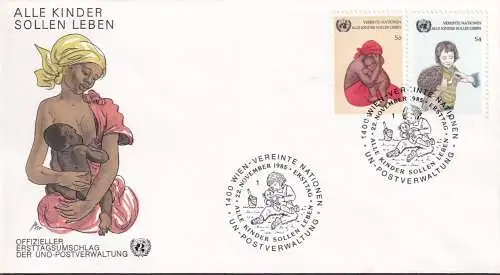 UNO WIEN 1985 Mi-Nr. 53/54  FDC