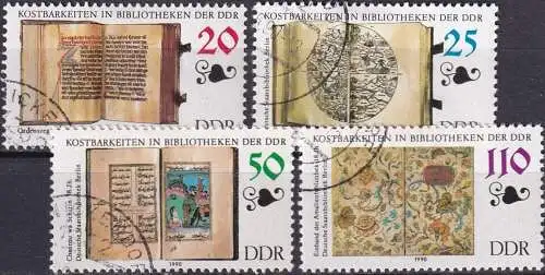 DDR 1990 Mi-Nr. 3340/43 o used - aus Abo
