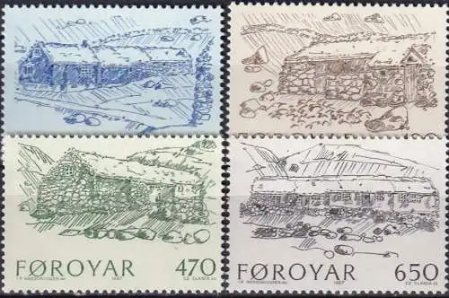 FÄRÖER 1987 Mi-Nr. 145/48 ** MNH