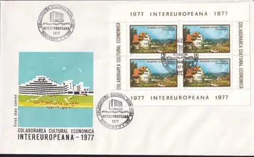 RUMÄNIEN 1977 Mi-Nr. Block 141 FDC