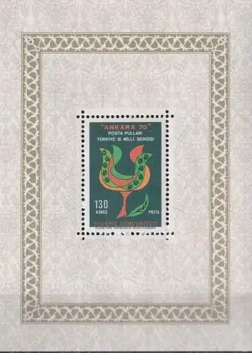 TÜRKEI 1970 Mi-Nr. Block 14 ** MNH