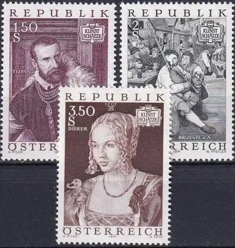 ÖSTERREICH 1971 Mi-Nr. 1360/62 ** MNH