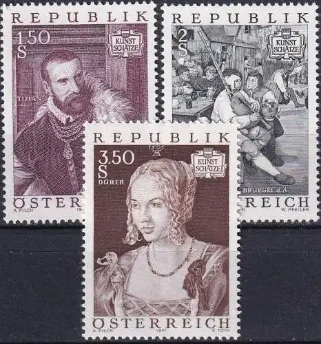 ÖSTERREICH 1971 Mi-Nr. 1360/62 ** MNH