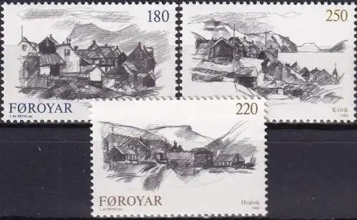 FÄRÖER 1982 Mi-Nr. 72/74 ** MNH