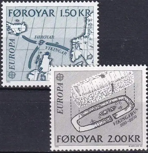 FÄRÖER 1982 Mi-Nr. 70/71 ** MNH