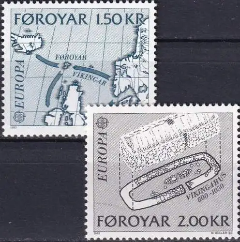 FÄRÖER 1982 Mi-Nr. 70/71 ** MNH