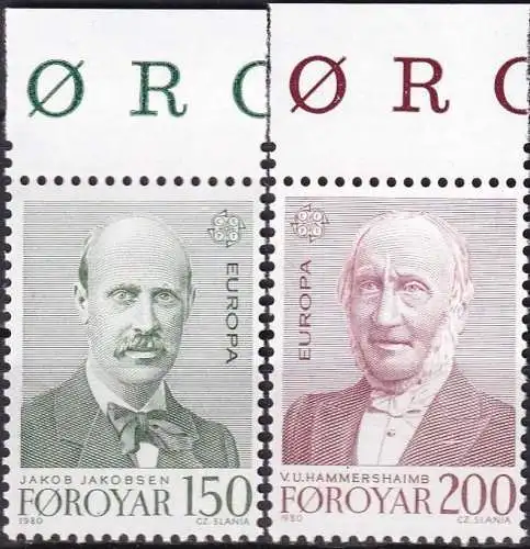 FÄRÖER 1980 Mi-Nr. 53/54 ** MNH - CEPT