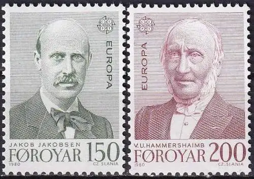 FÄRÖER 1980 Mi-Nr. 53/54 ** MNH - CEPT