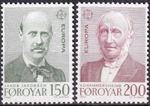 FÄRÖER 1980 Mi-Nr. 53/54 ** MNH