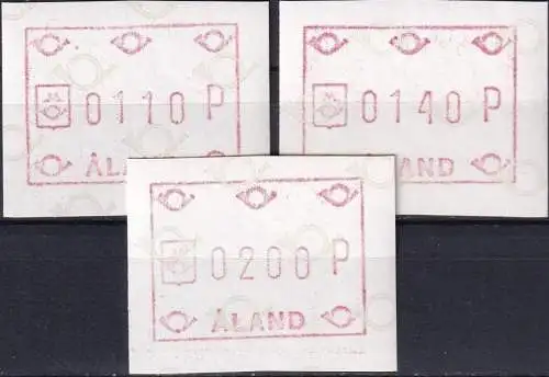 ALAND 1984 Mi-Nr. ATM 1 Satz 1 Automatenmarken ** MNH