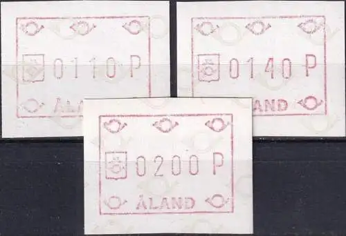 ALAND 1984 Mi-Nr. ATM 1 Satz 1 Automatenmarken ** MNH