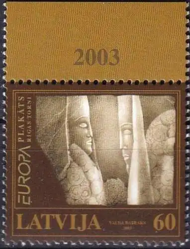 LETTLAND 2003 Mi-Nr. 590 ** MNH