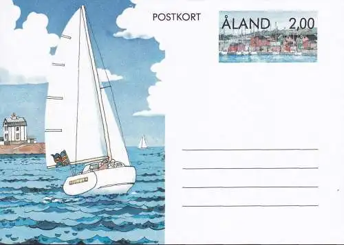 ALAND 1990 Postkarte Ganzsache Postkort ungelaufen