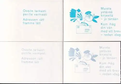 FINNLAND 1983 Mi-Nr. MH 14 + MH 14 mit Aufdruck 25 Jahre Automatenhefte Markenheft/booklet  ** MNH