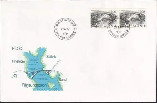 ALAND 1987 Mi-Nr. 24 FDC