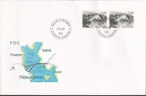 ALAND 1987 Mi-Nr. 24  FDC