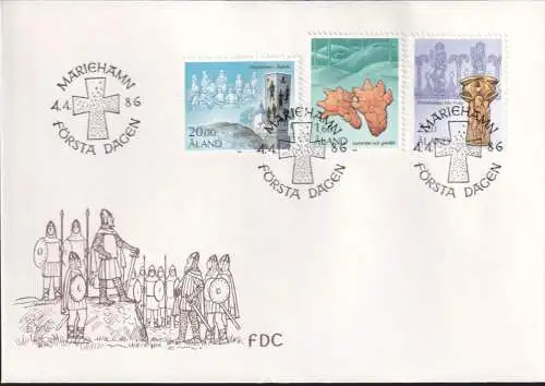 ALAND 1986 Mi-Nr. 16/18 FDC