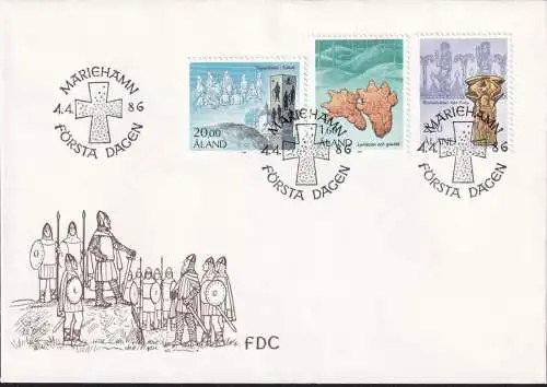 ALAND 1986 Mi-Nr. 16/18 FDC