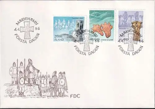 ALAND 1986 Mi-Nr. 16/18 FDC