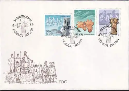 ALAND 1986 Mi-Nr. 16/18  FDC