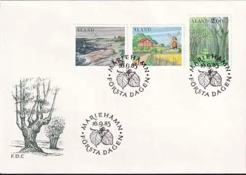 ALAND 1985 Mi-Nr. 11/13 FDC