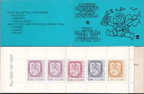 FINNLAND 1984 Mi-Nr. MH 12 II Markenheft/booklet ** MNH