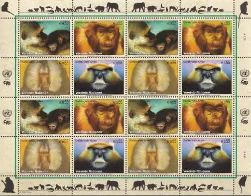 UNO WIEN 2007 Mi-Nr. 485/88 Kleinbogen ** MNH