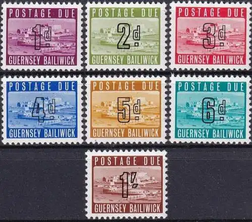 GUERNSEY 1969 Mi-Nr. Porto 1/7 ** MNH