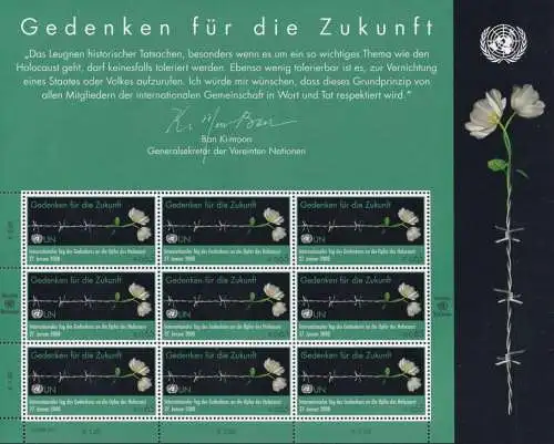 UNO WIEN 2008 Mi-Nr. 521 Kleinbogen ** MNH