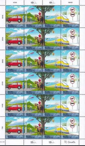UNO WIEN 2001 Mi-Nr. 346/49 Kleinbogen ** MNH