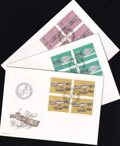 LIECHTENSTEIN 1980 Mi-Nr. 751/53 Viererblock FDC