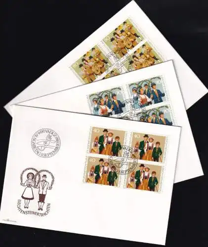 LIECHTENSTEIN 1980 Mi-Nr. 754/56 Viererblock FDC