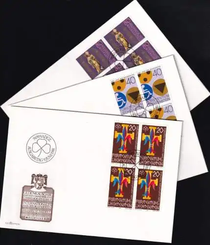 LIECHTENSTEIN 1981 Mi-Nr. 773/75 Viererblock FDC