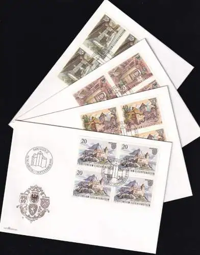 LIECHTENSTEIN 1981 Mi-Nr. 780/83 Viererblock FDC