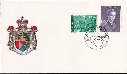 LIECHTENSTEIN 1964 Mi-Nr. 438 + 439 FDC