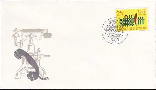 LIECHTENSTEIN 1965 Mi-Nr. 458 FDC